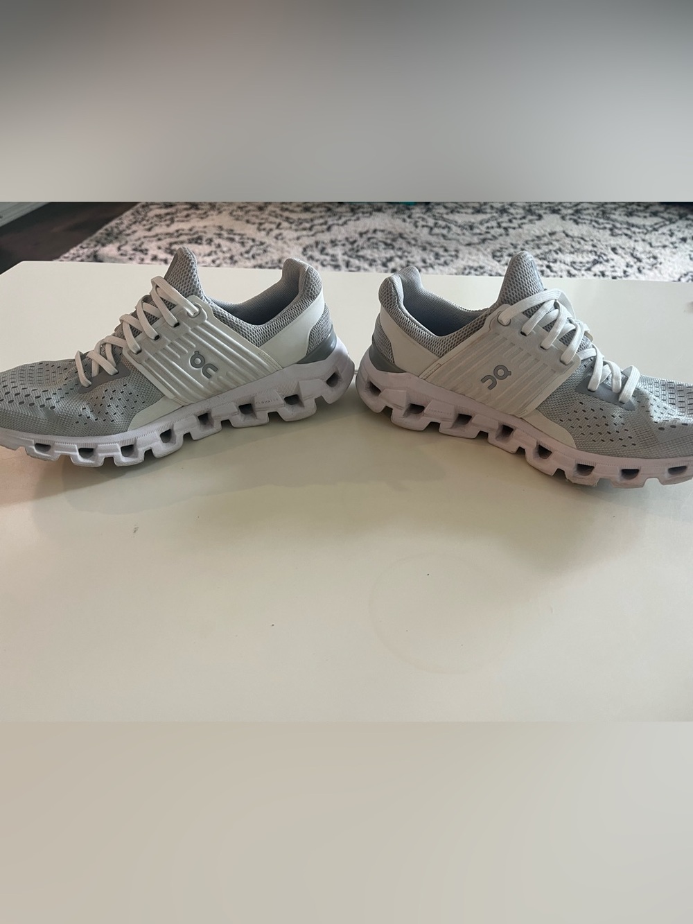 On Running Women's Cloudswift Sneakers in Light Gray and White - Picture 3 of 5